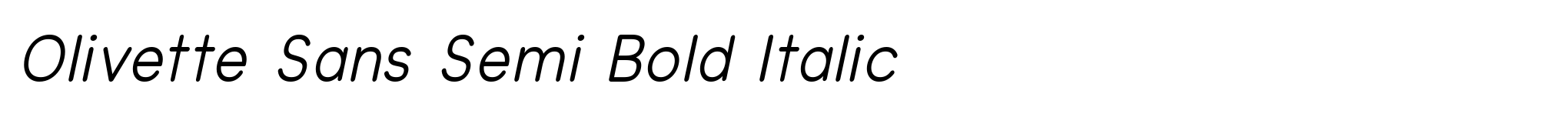 Olivette Sans Semi Bold Italic image
